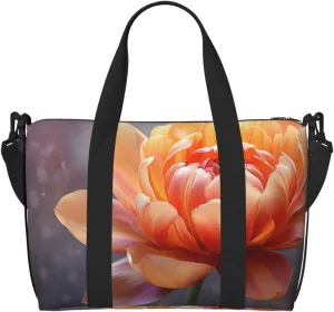 Travel Duffel Bags Personal Item Bag Carry on Luggage Bag Training Handbag Lightweight Waterproof Sports Gym Bag Flower Bloom Weekender Bag for Women Men