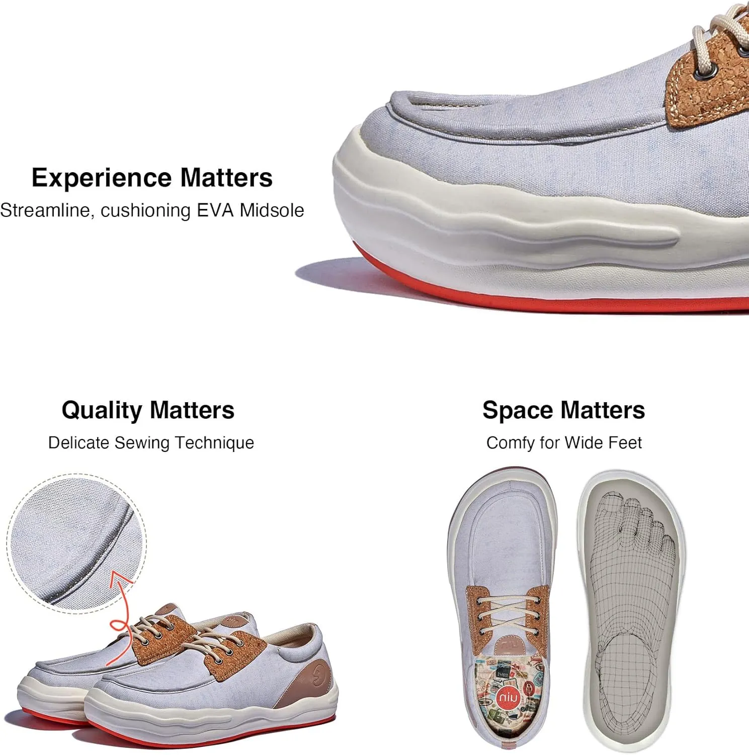 UIN Men's Fashion Platform Sneaker Slip On Walking Casual Comfortable Art Painted Travel Shoes Andalusia