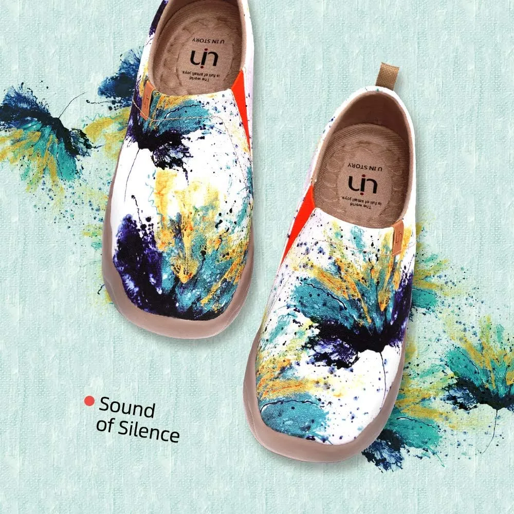 UIN Women's Artistic Slip-On Shoes Vibrant Floral Casual Loafers Lightweight Comfortable Travel Footwear