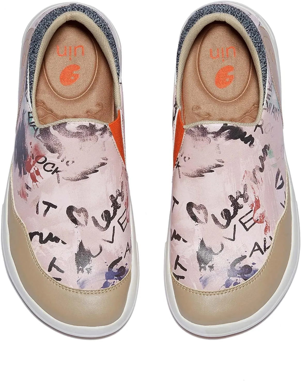 UIN Women's Fashion Platform Sneaker Slip On Walking Casual Comfortable Art Painted Travel Shoes Andalusia