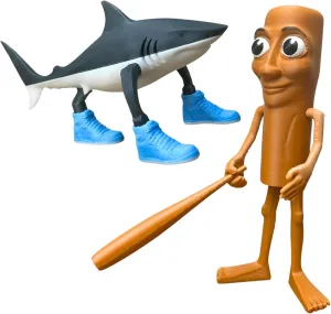 ULTHOOL Tralalero Tralala Action Figure Set, Italian Brainrot Shark Meme Figures Toys, Tung Tung Tung Sahur Animals Dolls, Creative 3D Collectible Toy Gifts for Fans