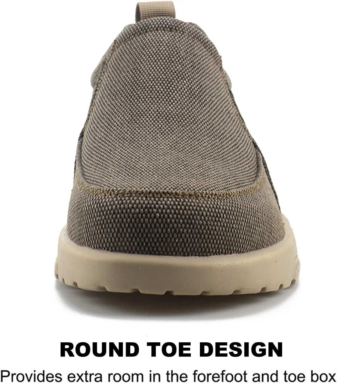 UPIShi Men's Slip On Arch Support Loafers Casual Orthopedic Plantar Fasciitis Relief Non Slip Canvas Comfortable Walking Shoes