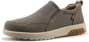 UPIShi Men's Slip On Arch Support Loafers Casual Orthopedic Plantar Fasciitis Relief Non Slip Canvas Comfortable Walking Shoes