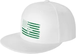 US and Flag of Lea County, New Mexico Snapback Hat for Men Women Baseball Cap Adjustable Flat Bill Brim Hats