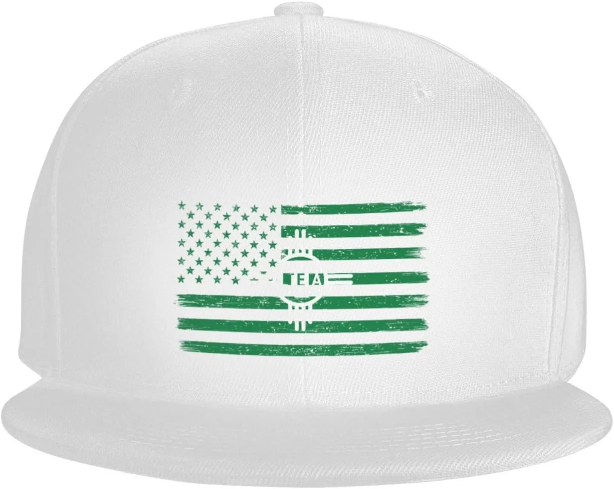 US and Flag of Lea County, New Mexico Snapback Hat for Men Women Baseball Cap Adjustable Flat Bill Brim Hats