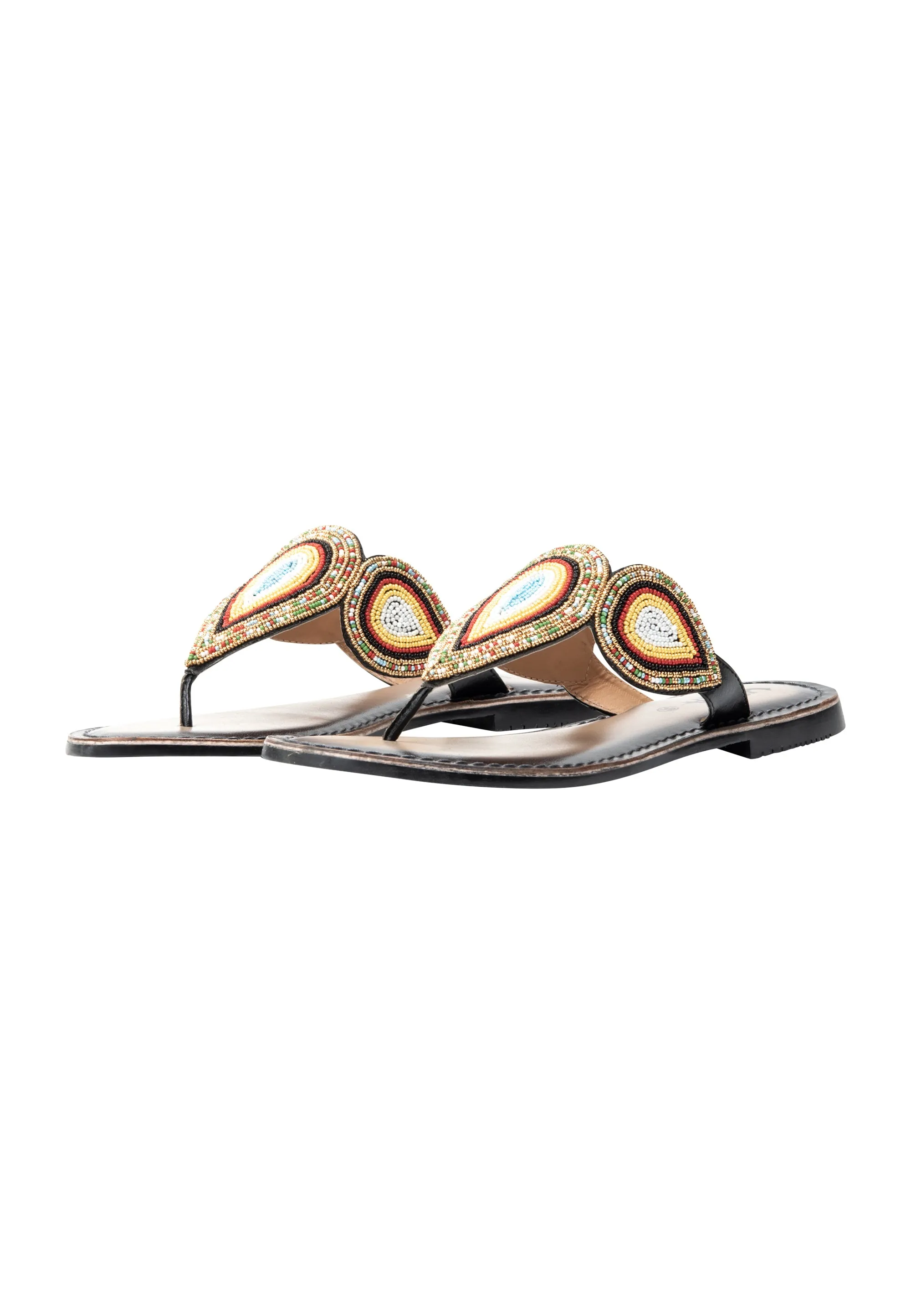 usha FESTIVAL Women's Beaded Sandals