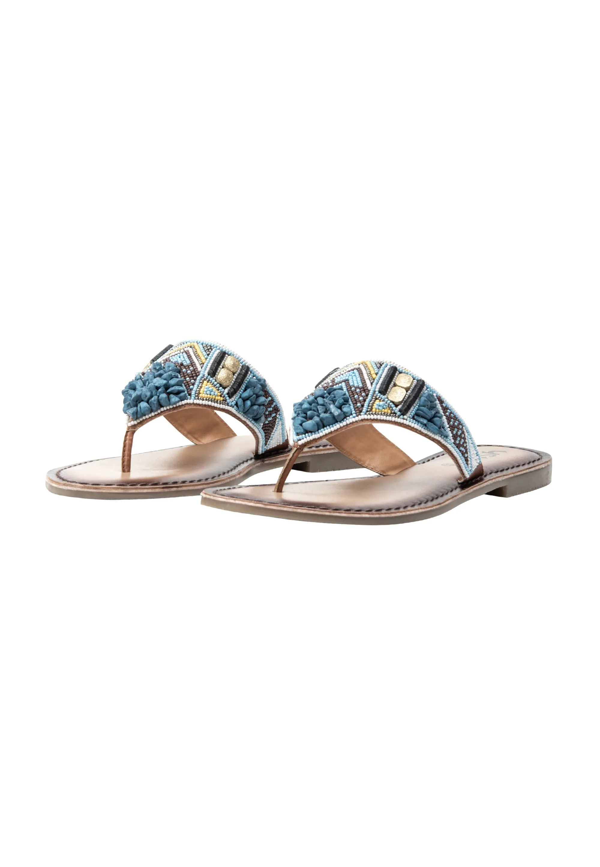 usha FESTIVAL Women's Beaded Sandals