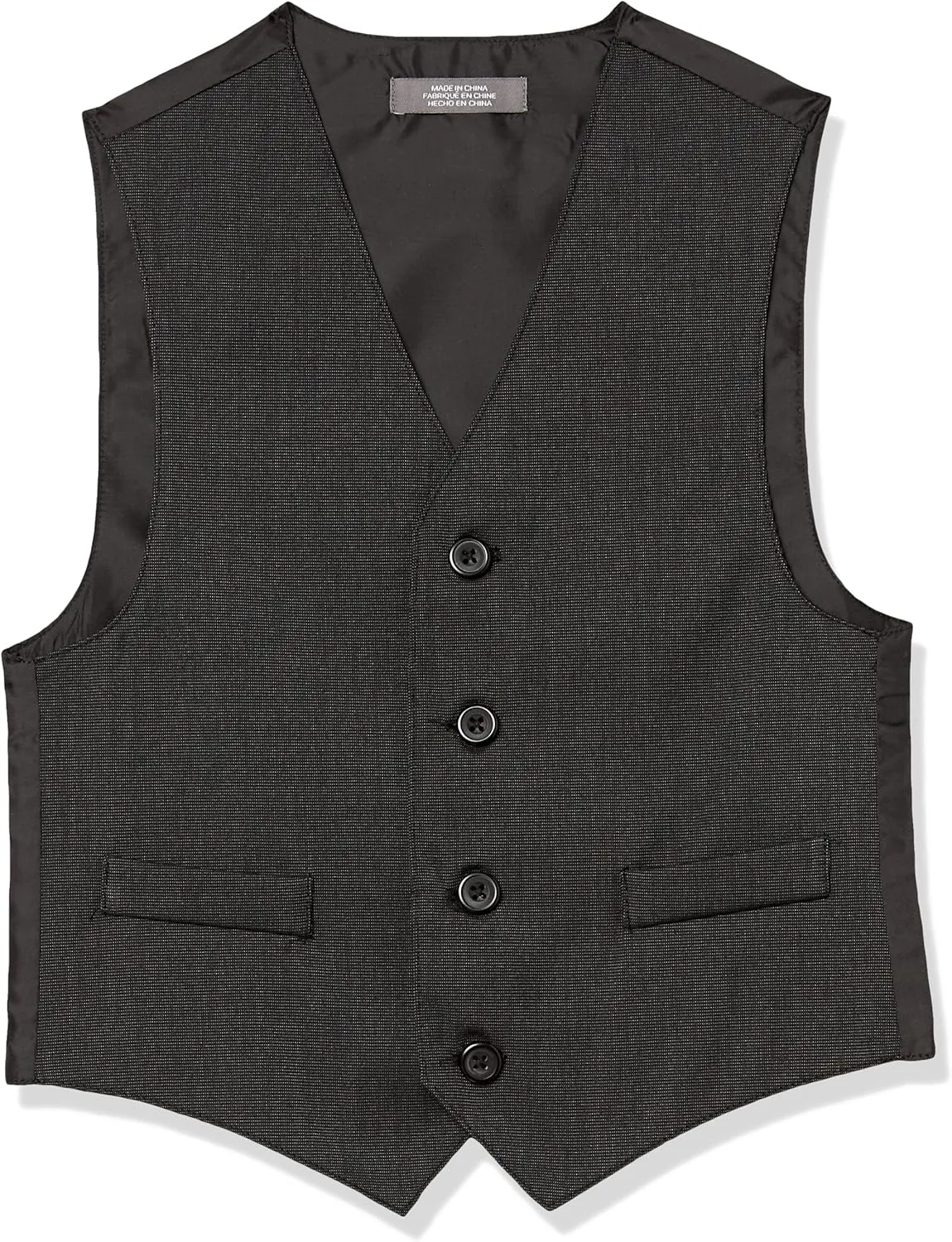 Van Heusen Boys' 4-Piece Formal Suit Set, Vest, Pants, Collared Dress Shirt, and Tie