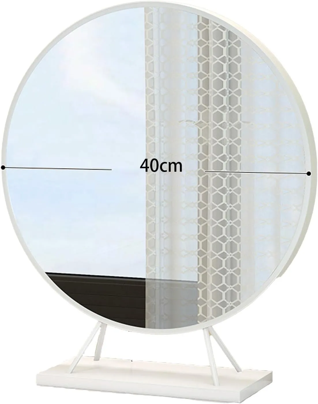 Vanity Mirror with Stand,Table Mirror,Round Mirror Makeup Mirror,Countertop High-Definition Tabletop Mirrors - for Desk, Bathroom