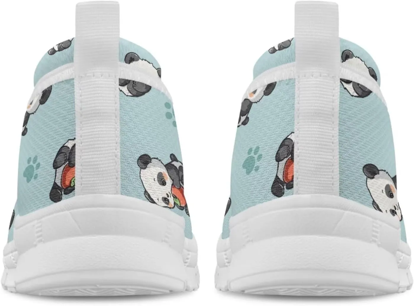 Various Creative Panda Print Womens Flats Comfortable Dressy Slip On Ballet Shoes Lightweight Stylish Mesh Casual Sneakers Daily Wear