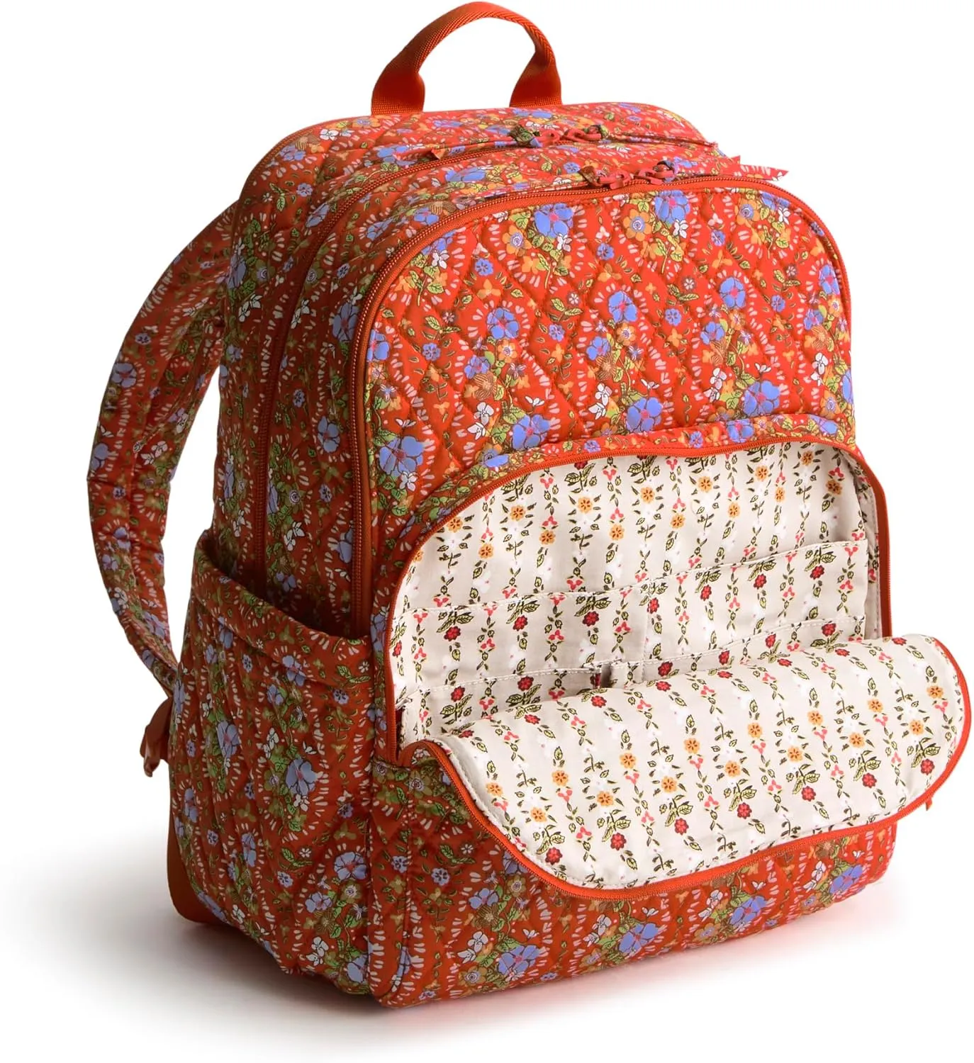Vera Bradley Premium Cotton Large Bancroft Backpack, Garden Paisley