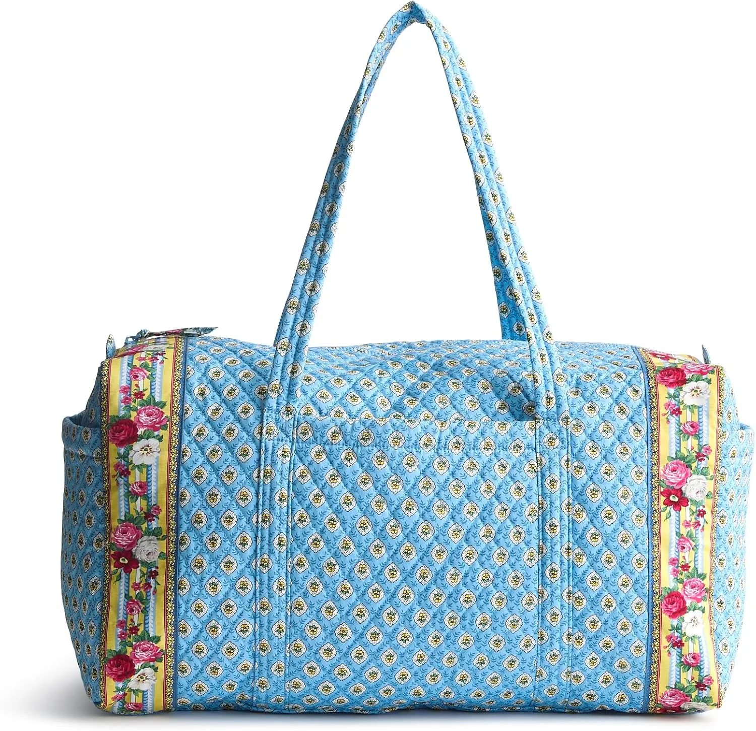 Vera Bradley Premium Cotton Large Original Duffel, Elizabeth Blue