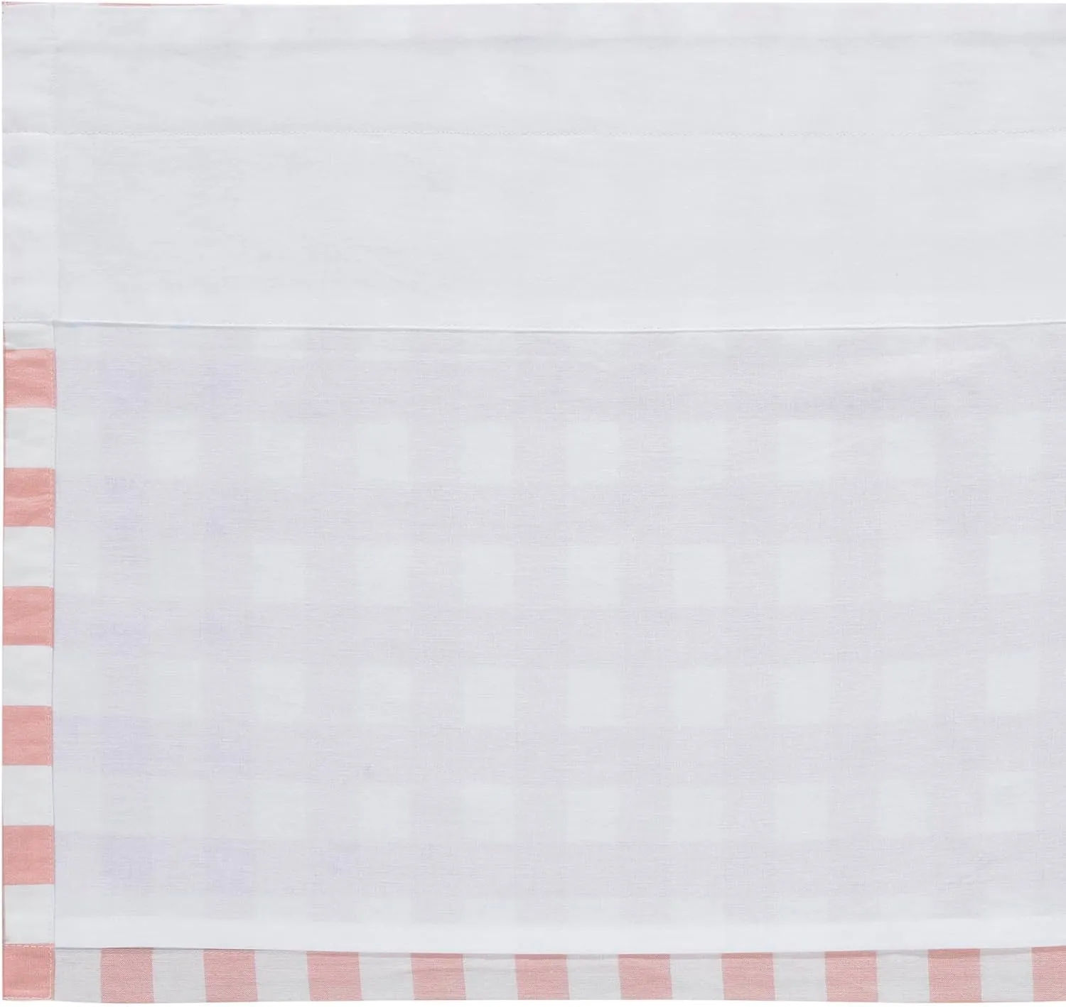 VHC Brands Annie Buffalo Check Farmhouse 16"x60" Valance Pink Rod Pocket Cotton Kitchen Window Curtains