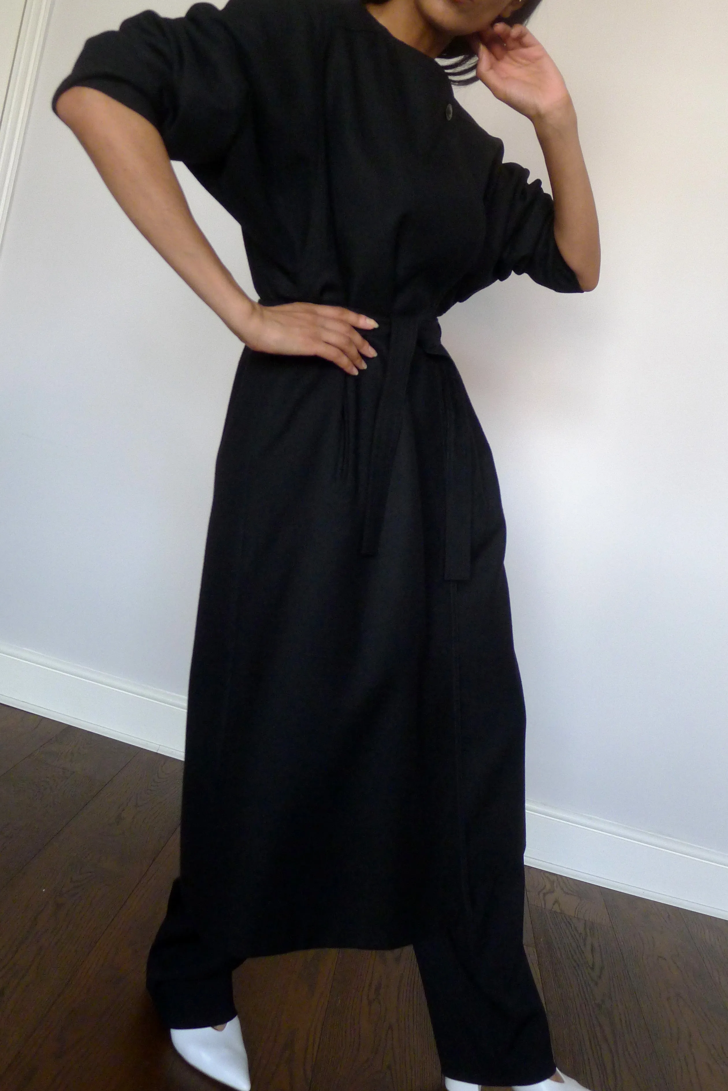Vintage Minimal Belted Coat