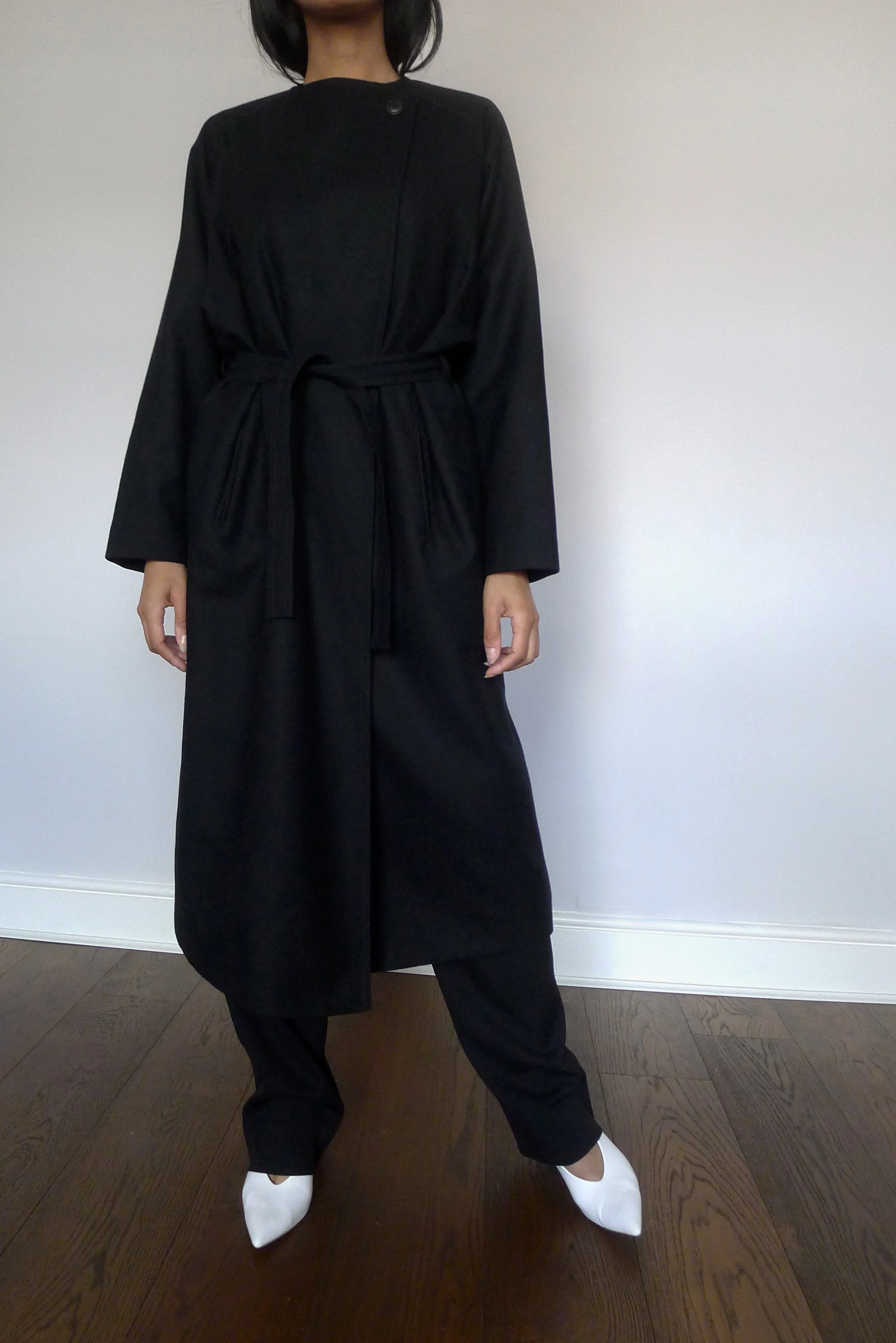 Vintage Minimal Belted Coat