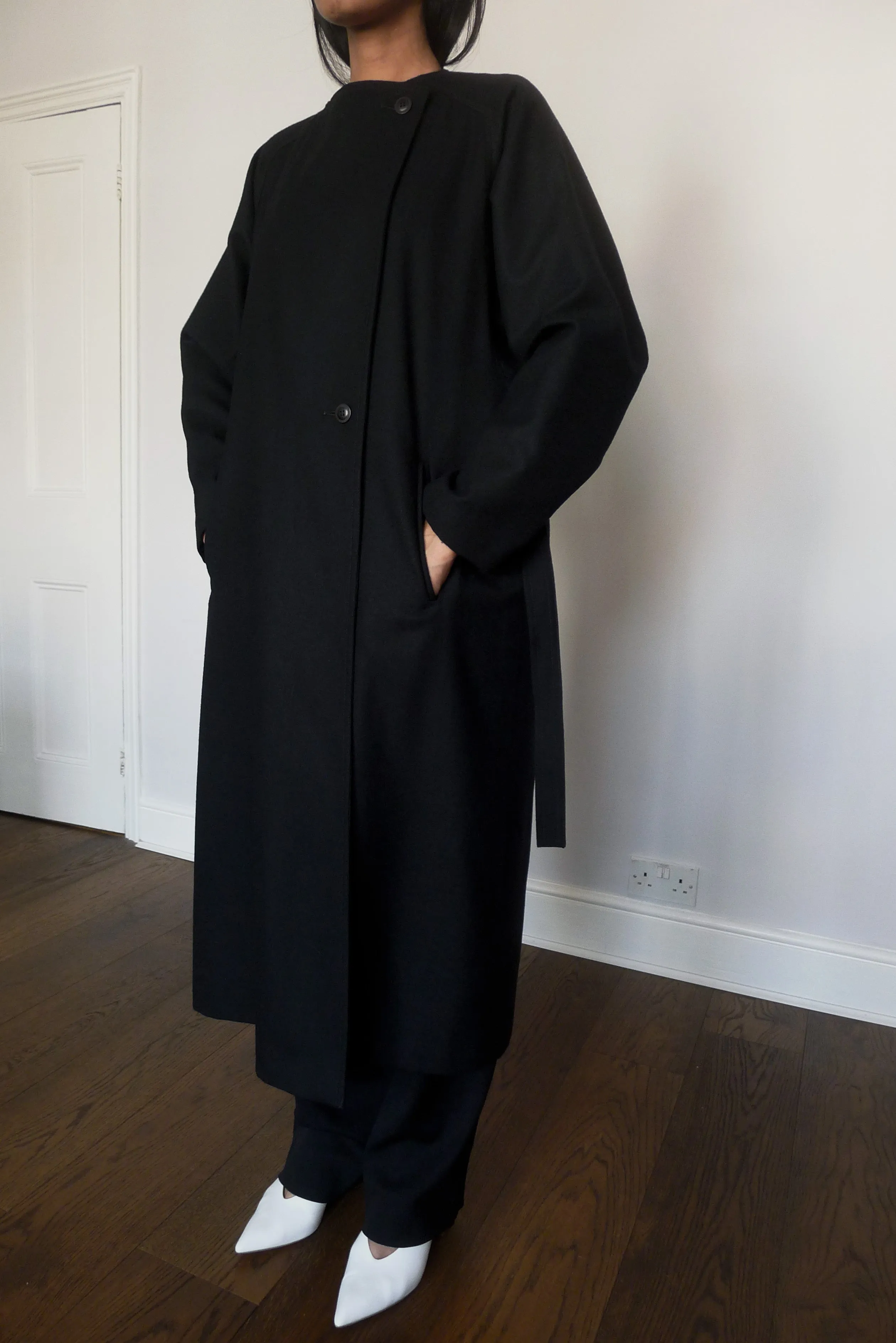 Vintage Minimal Belted Coat