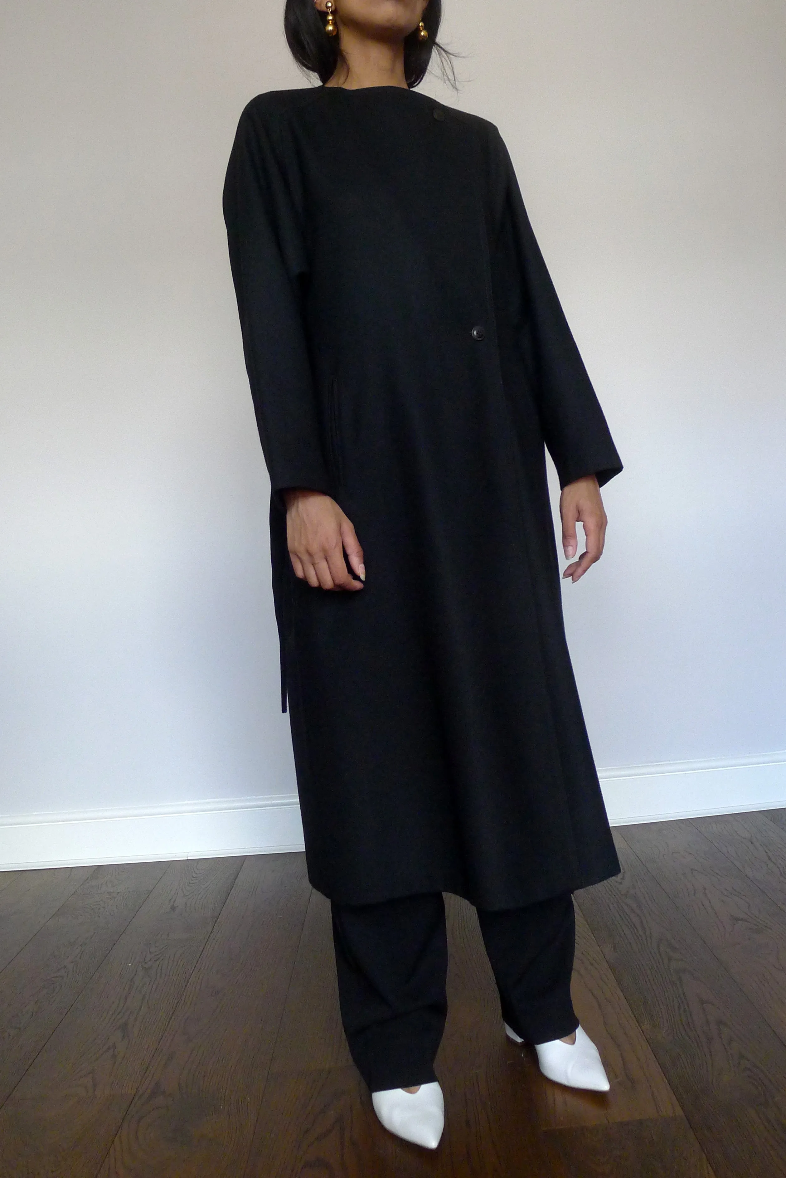 Vintage Minimal Belted Coat