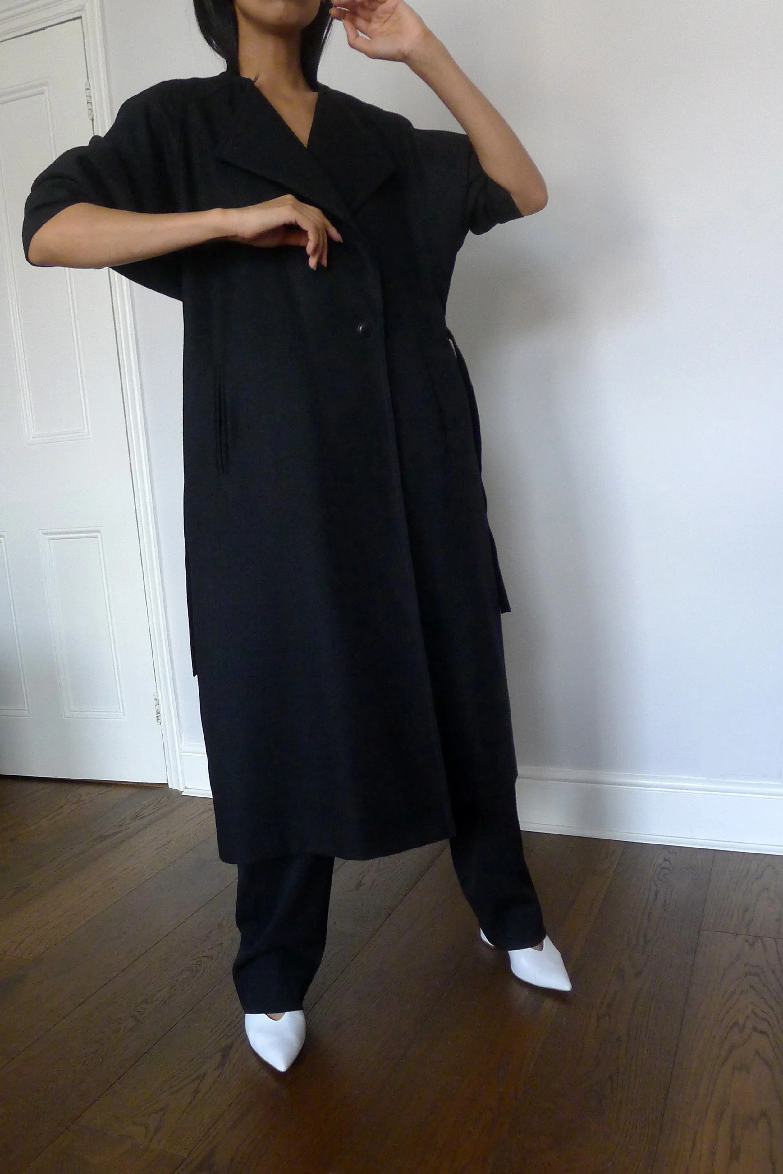 Vintage Minimal Belted Coat