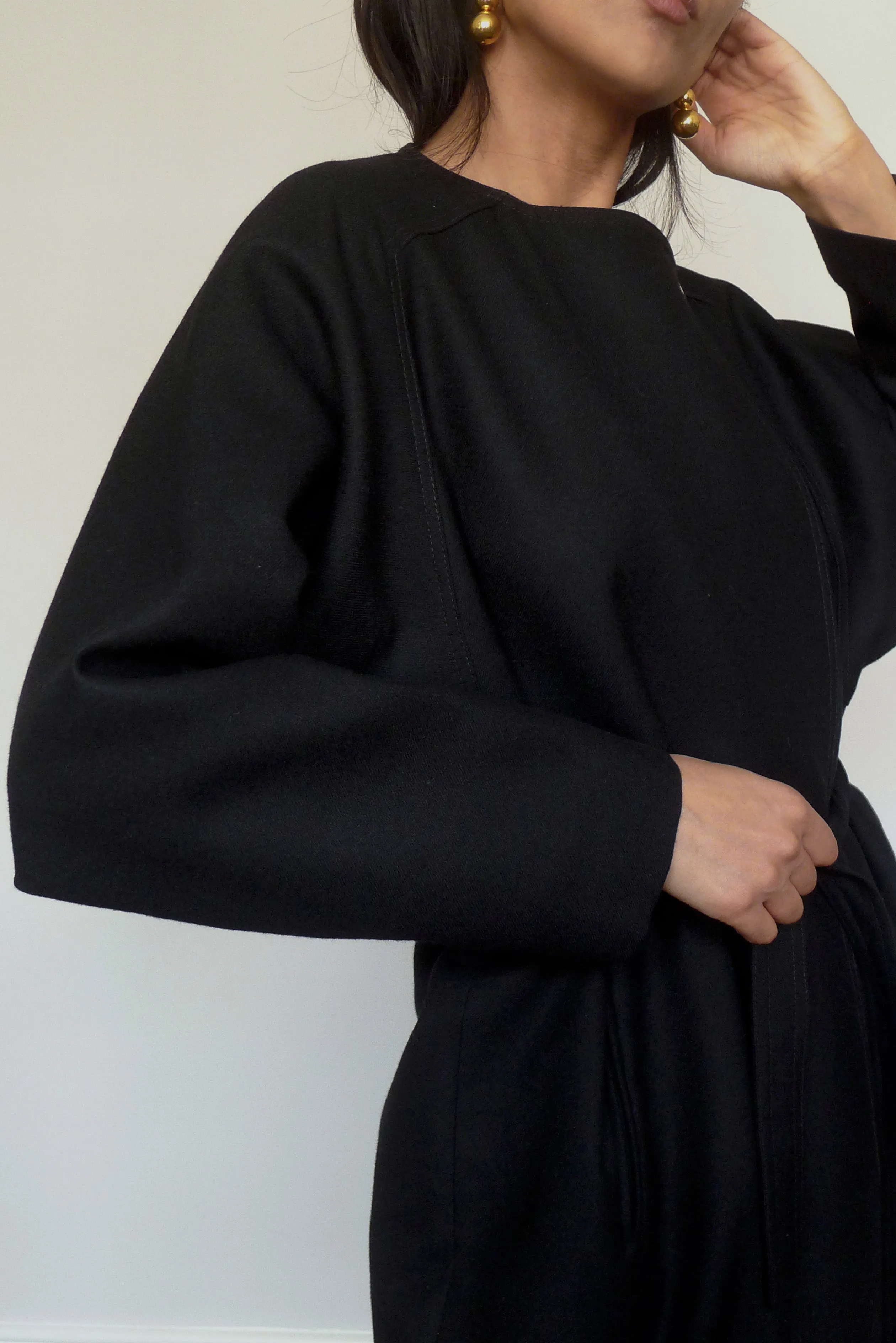 Vintage Minimal Belted Coat