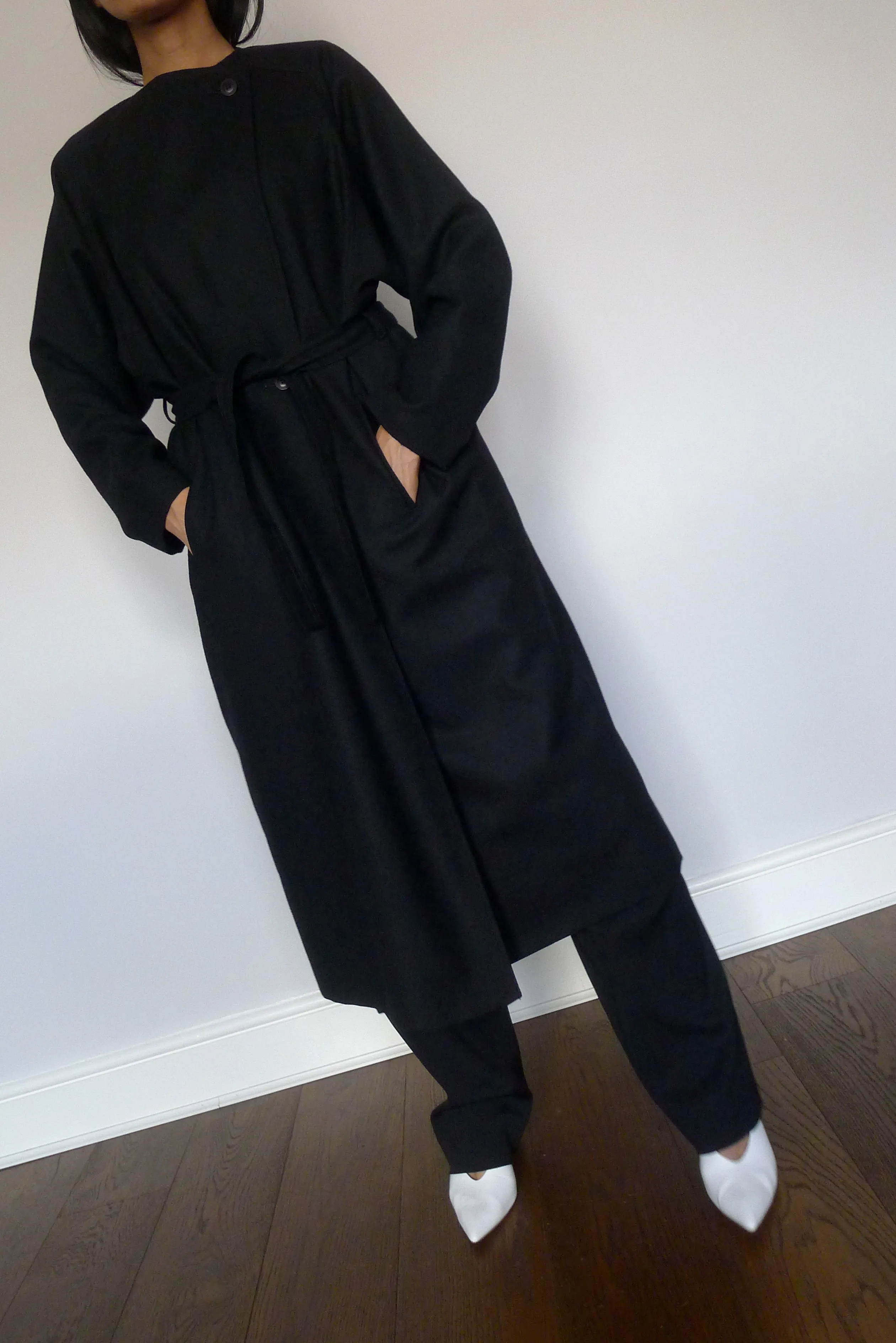 Vintage Minimal Belted Coat