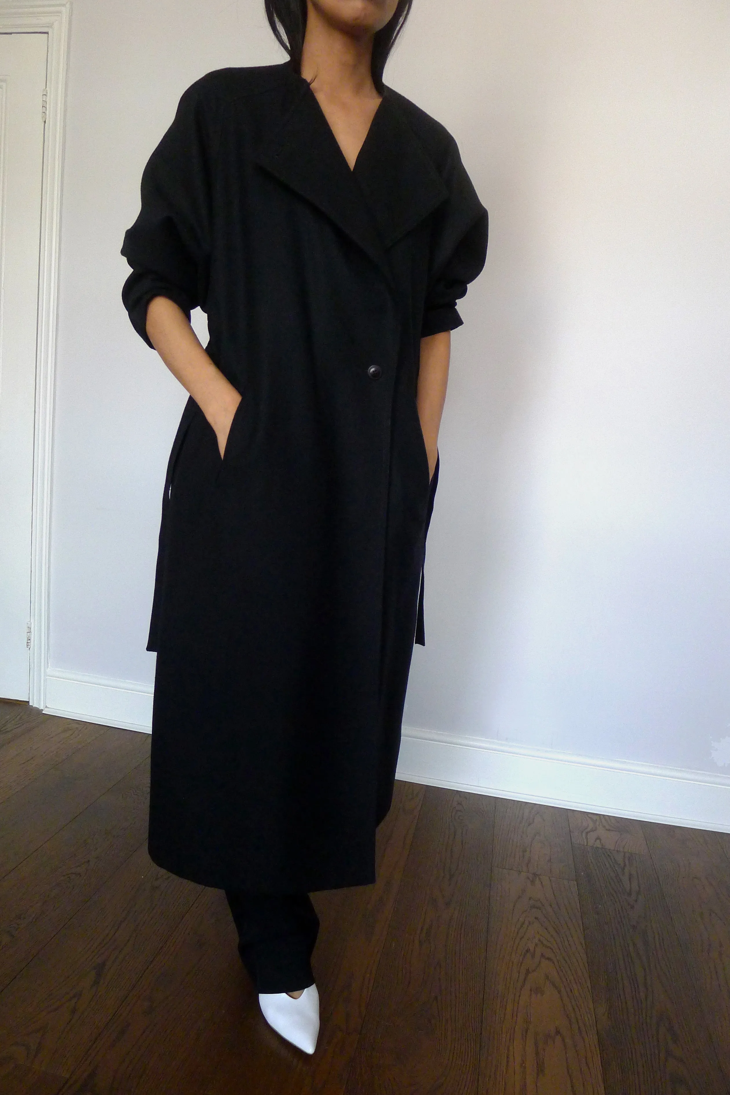 Vintage Minimal Belted Coat
