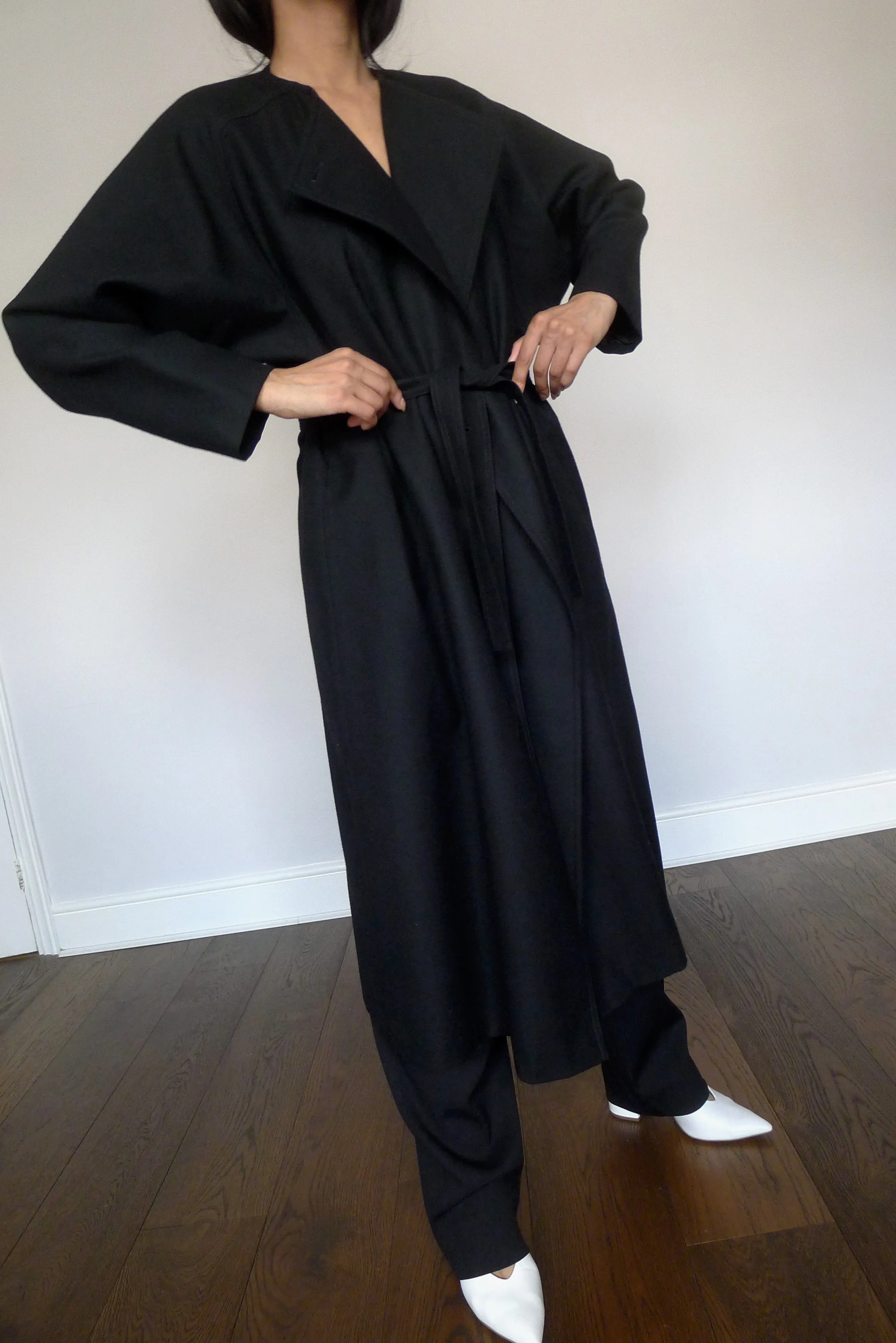 Vintage Minimal Belted Coat