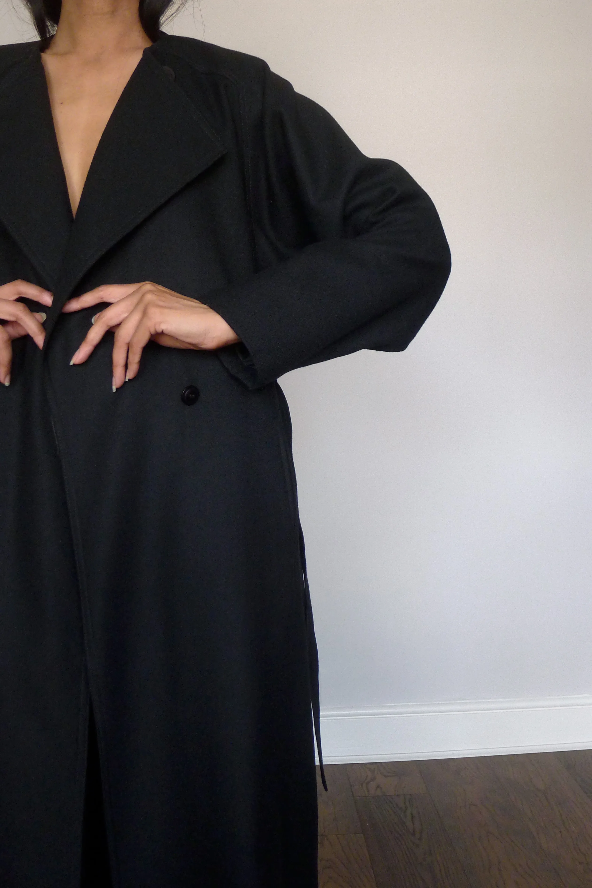 Vintage Minimal Belted Coat
