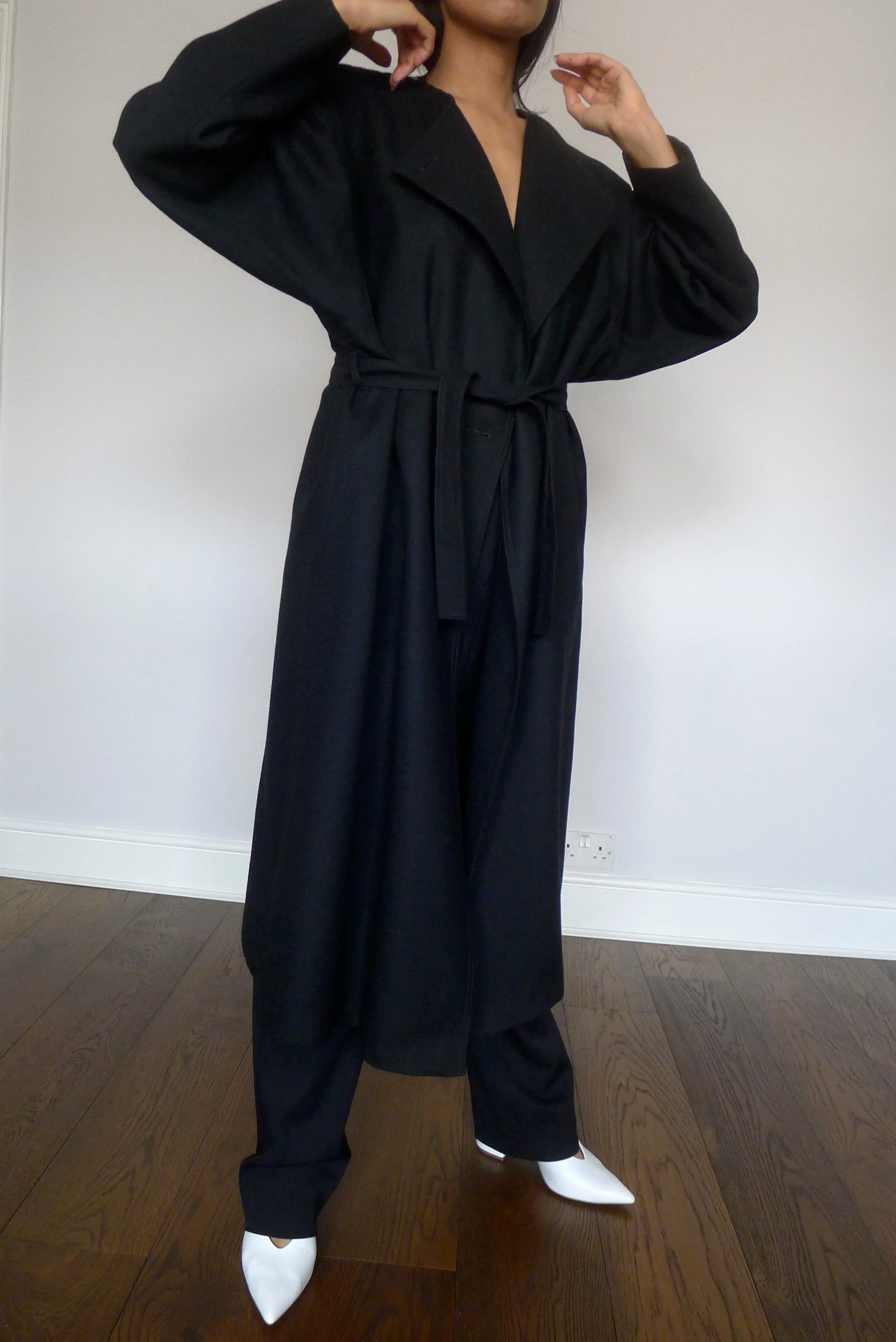 Vintage Minimal Belted Coat