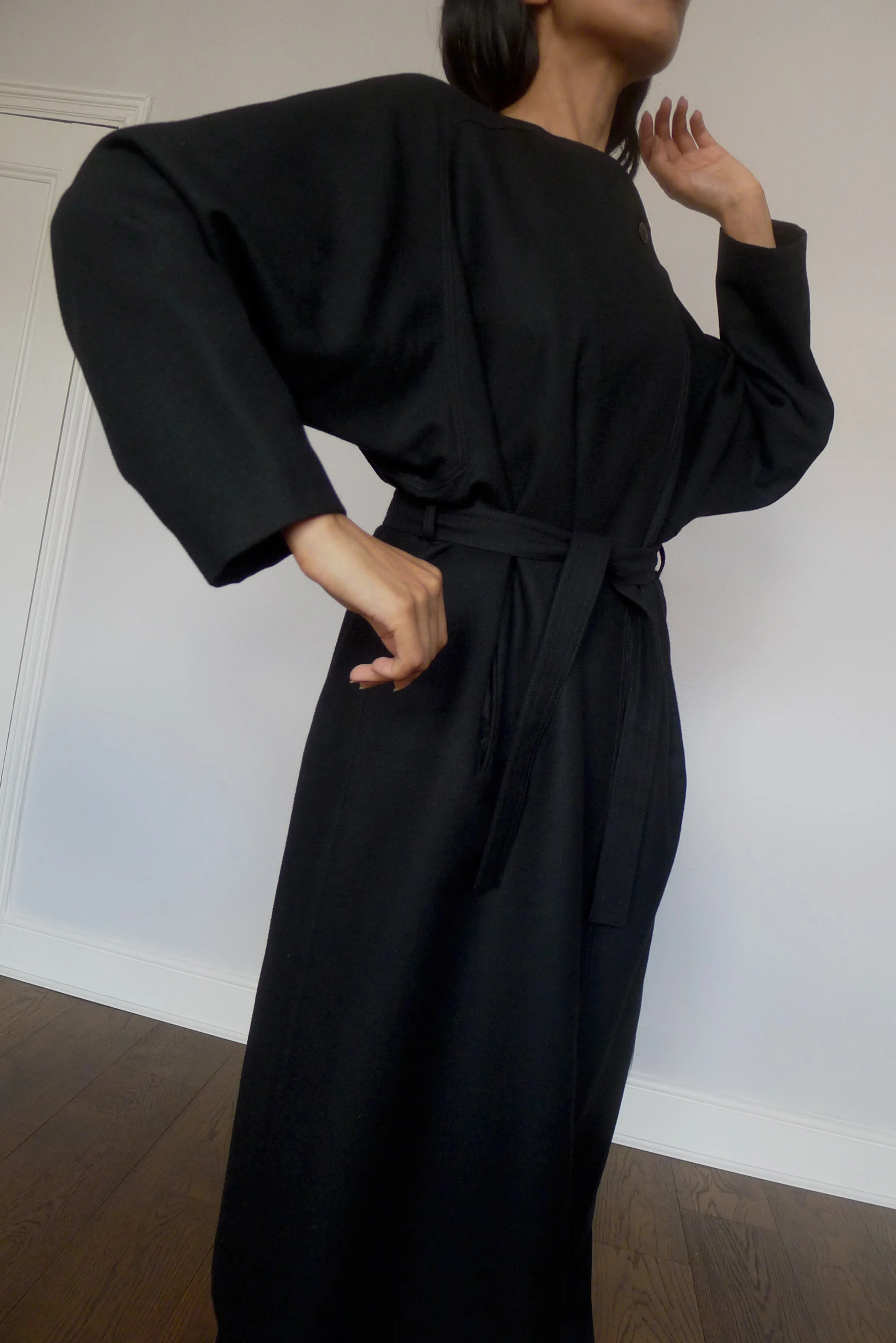 Vintage Minimal Belted Coat