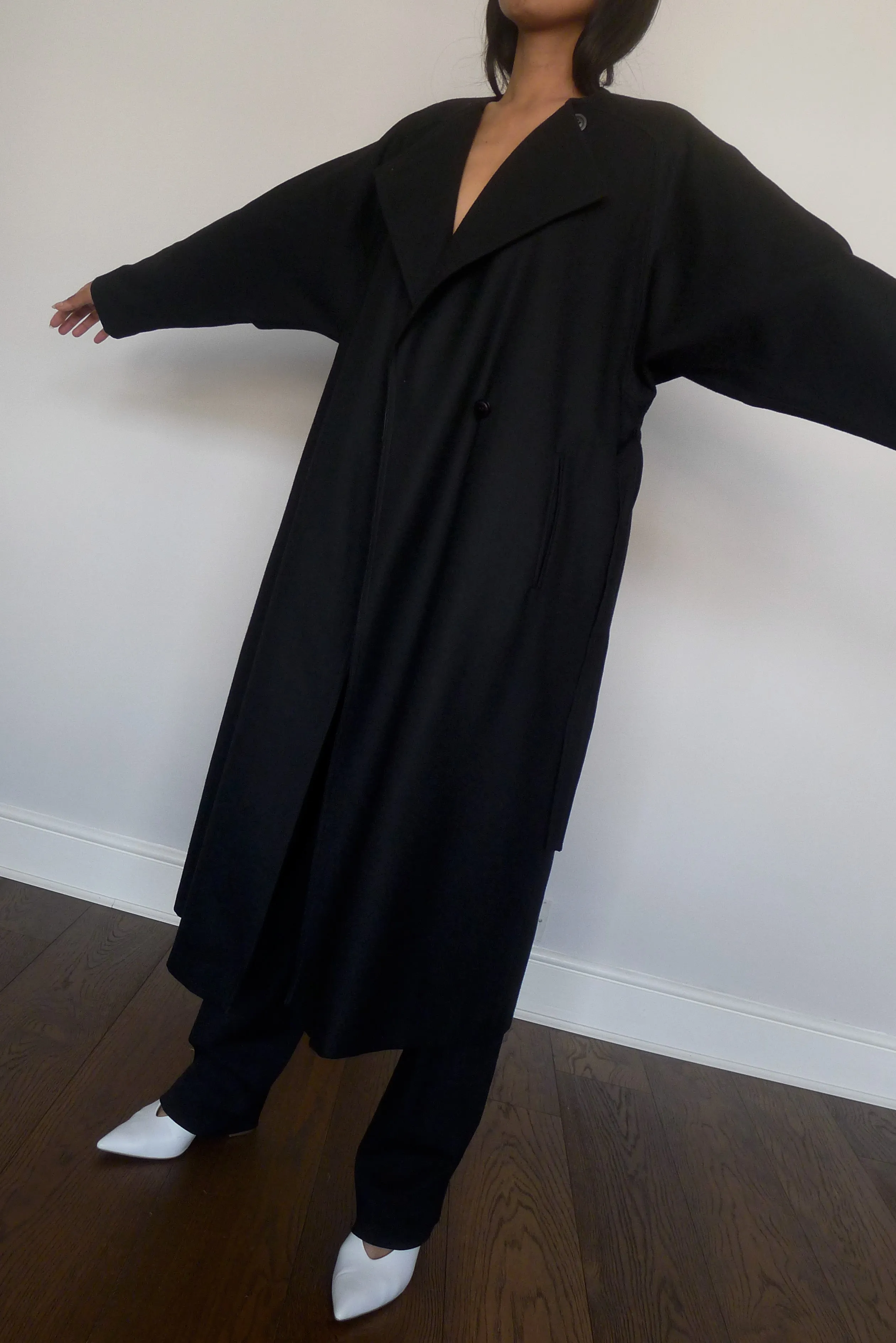 Vintage Minimal Belted Coat