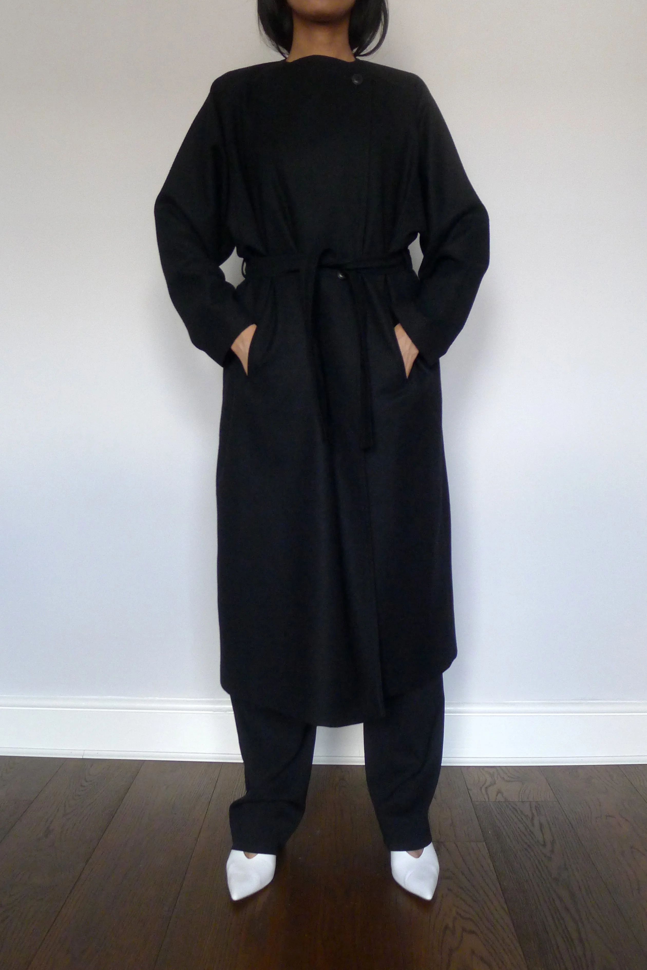 Vintage Minimal Belted Coat