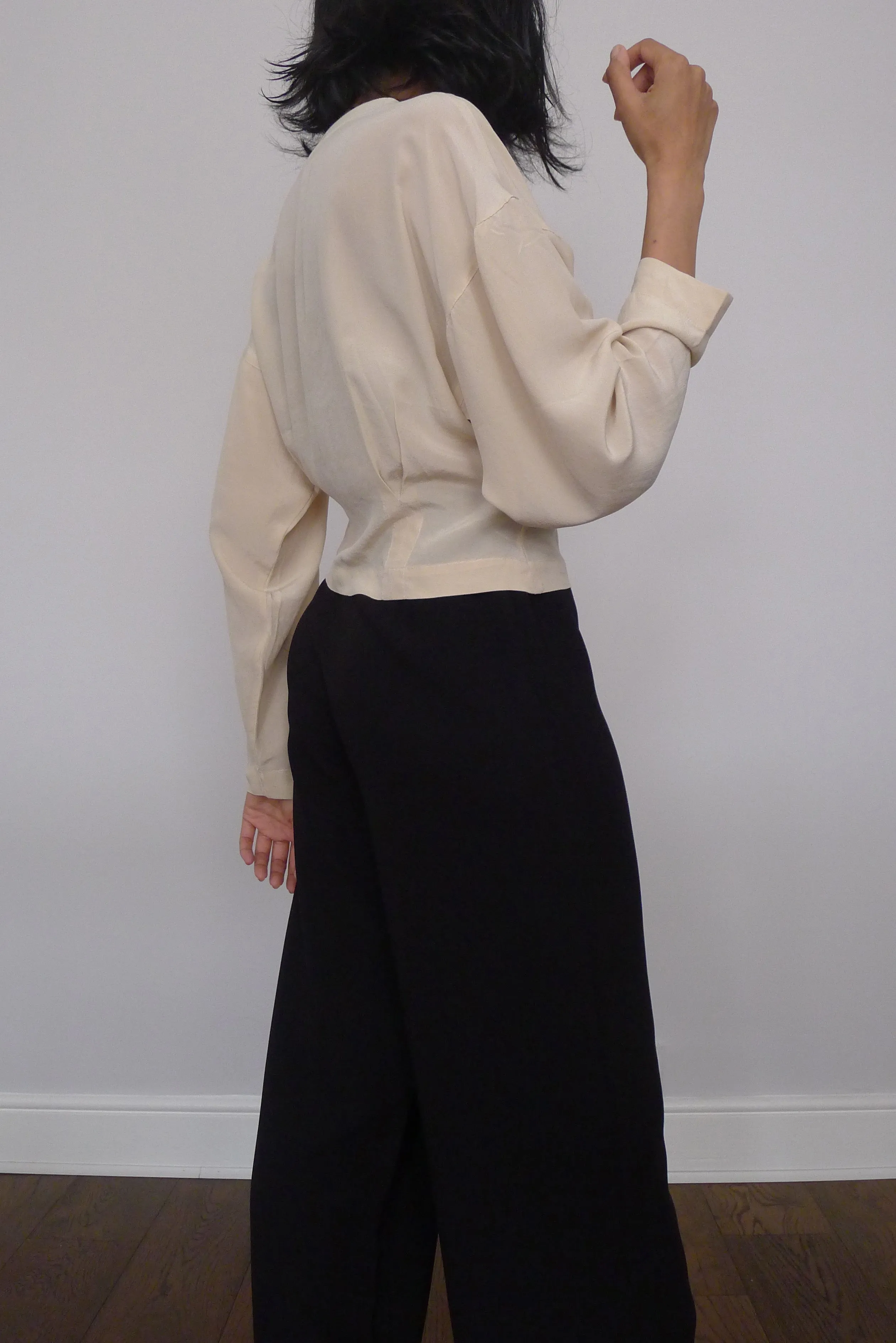 Vintage Minimal Silk Top