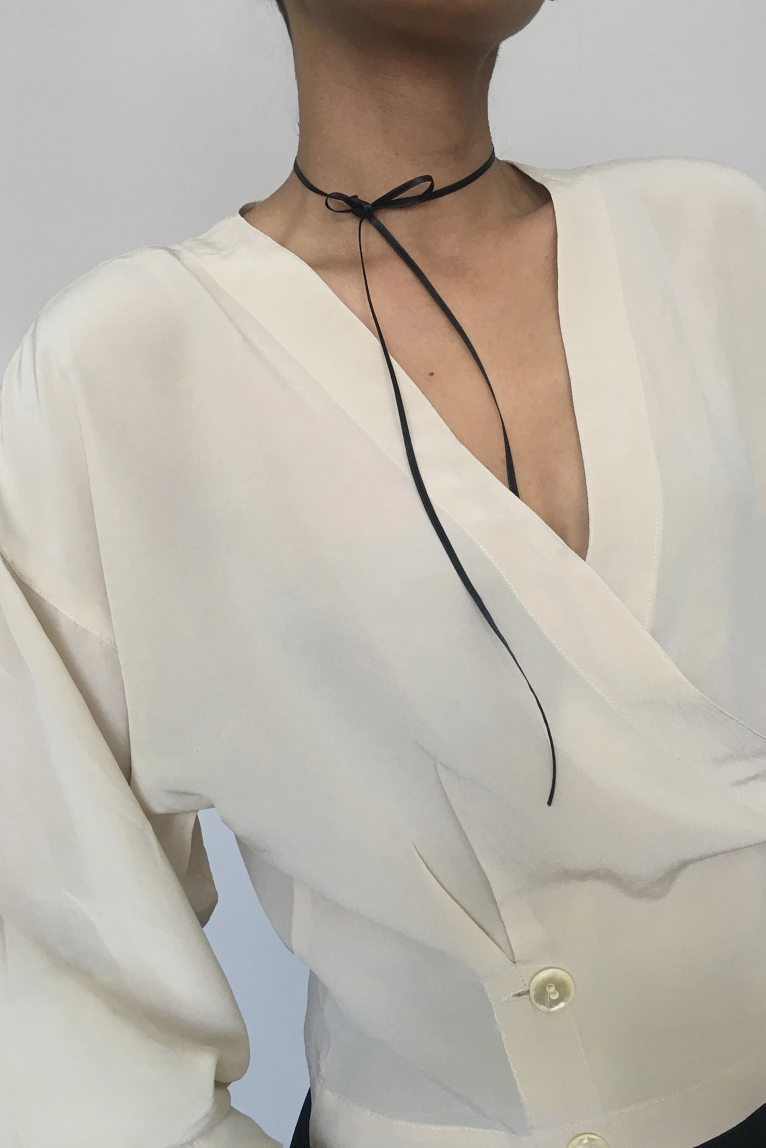 Vintage Minimal Silk Top