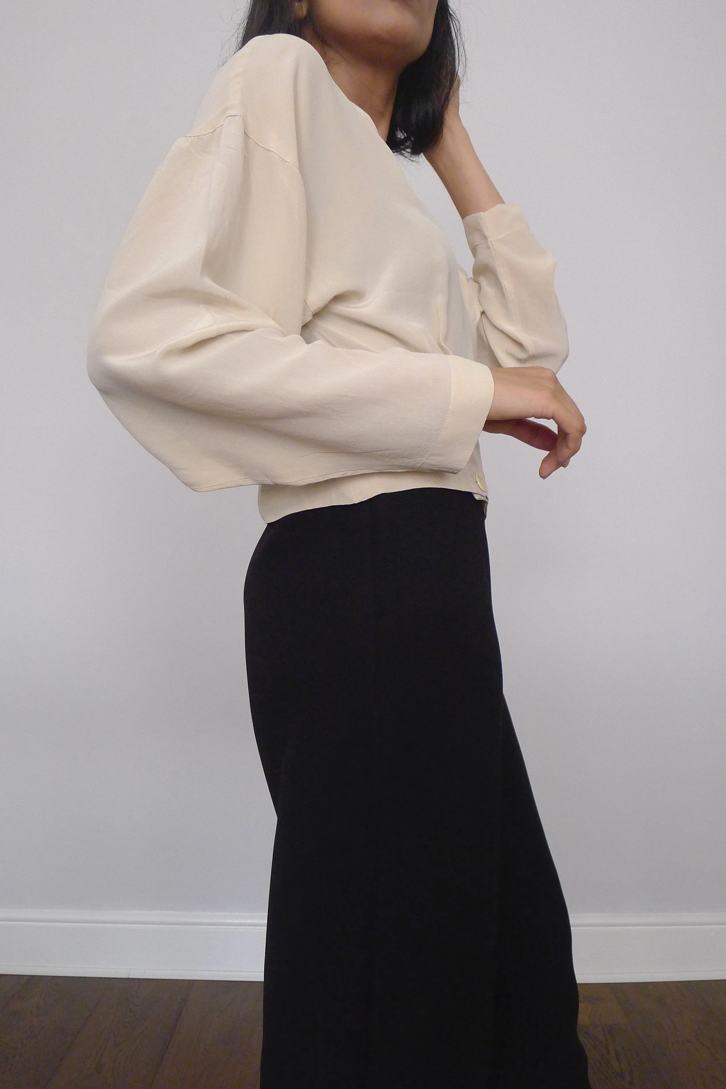 Vintage Minimal Silk Top