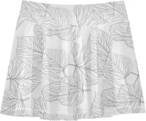 visesunny Girl's Golf Skirt Athletic Pencil Leaf Vein Tennis Skort Sport Activewear with Double Layer Pockets
