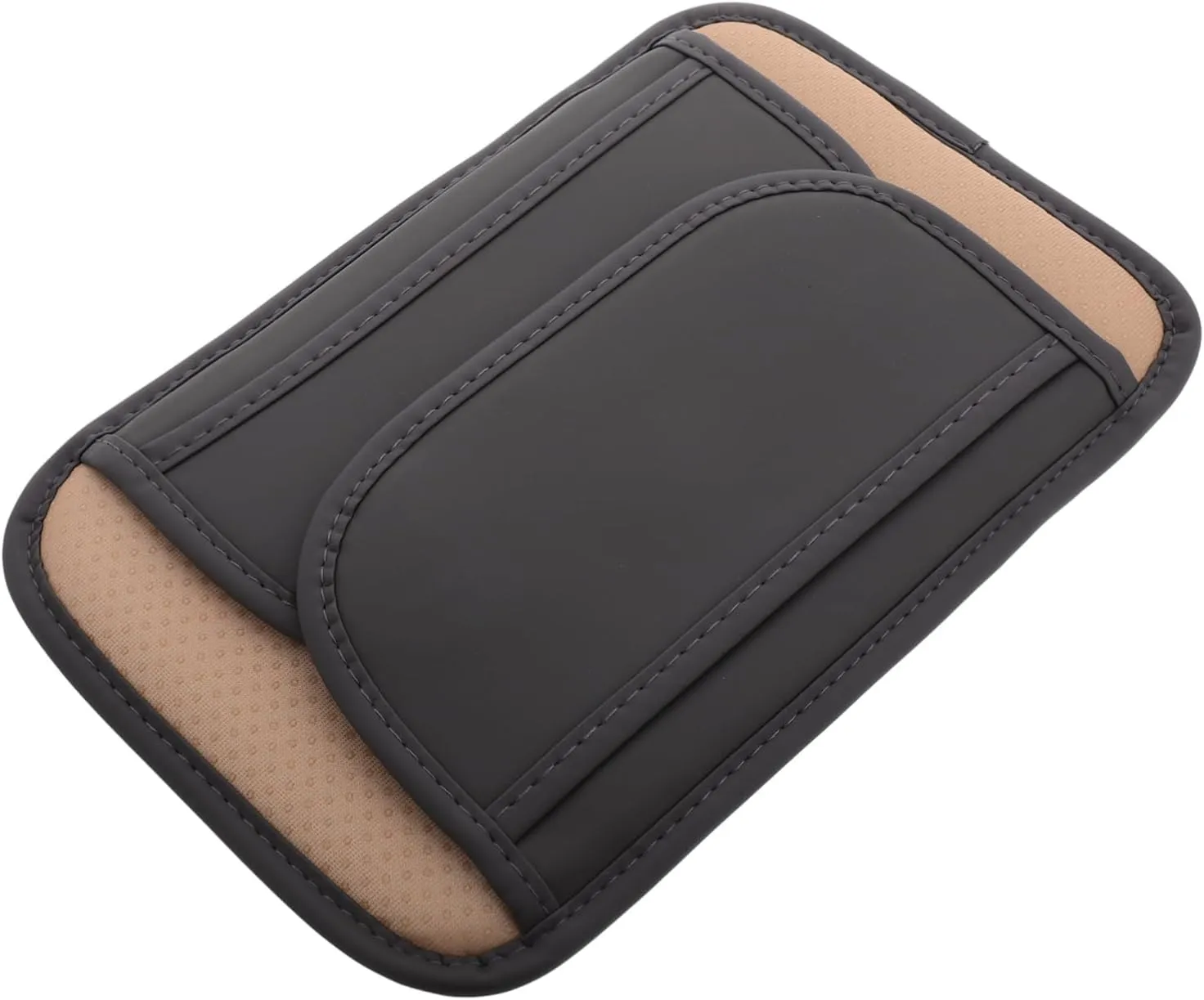 VOSAREA Car Armrest Cushion Cover Leather Pad with Handy Storage Pocket for Center Console Protection Stylish Flat Design for Car Interior Organization