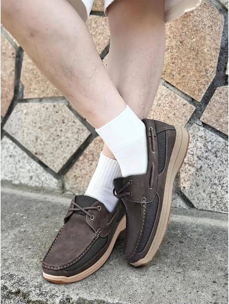 Vostey Men's Boat Shoes Slip On Stylish Casual Loafers Deck Shoes for Men