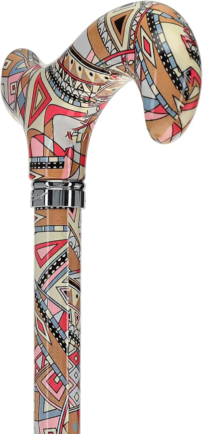 Walking Sticks for Men and Women - Stylish Designer Fashionable Adjustable Derby Canes - Lightweight Aluminum Cool Walking Sticks with HD Patterns