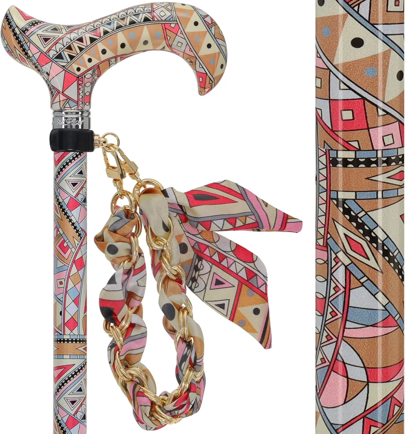 Walking Sticks for Men and Women - Stylish Designer Fashionable Adjustable Derby Canes - Lightweight Aluminum Cool Walking Sticks with HD Patterns
