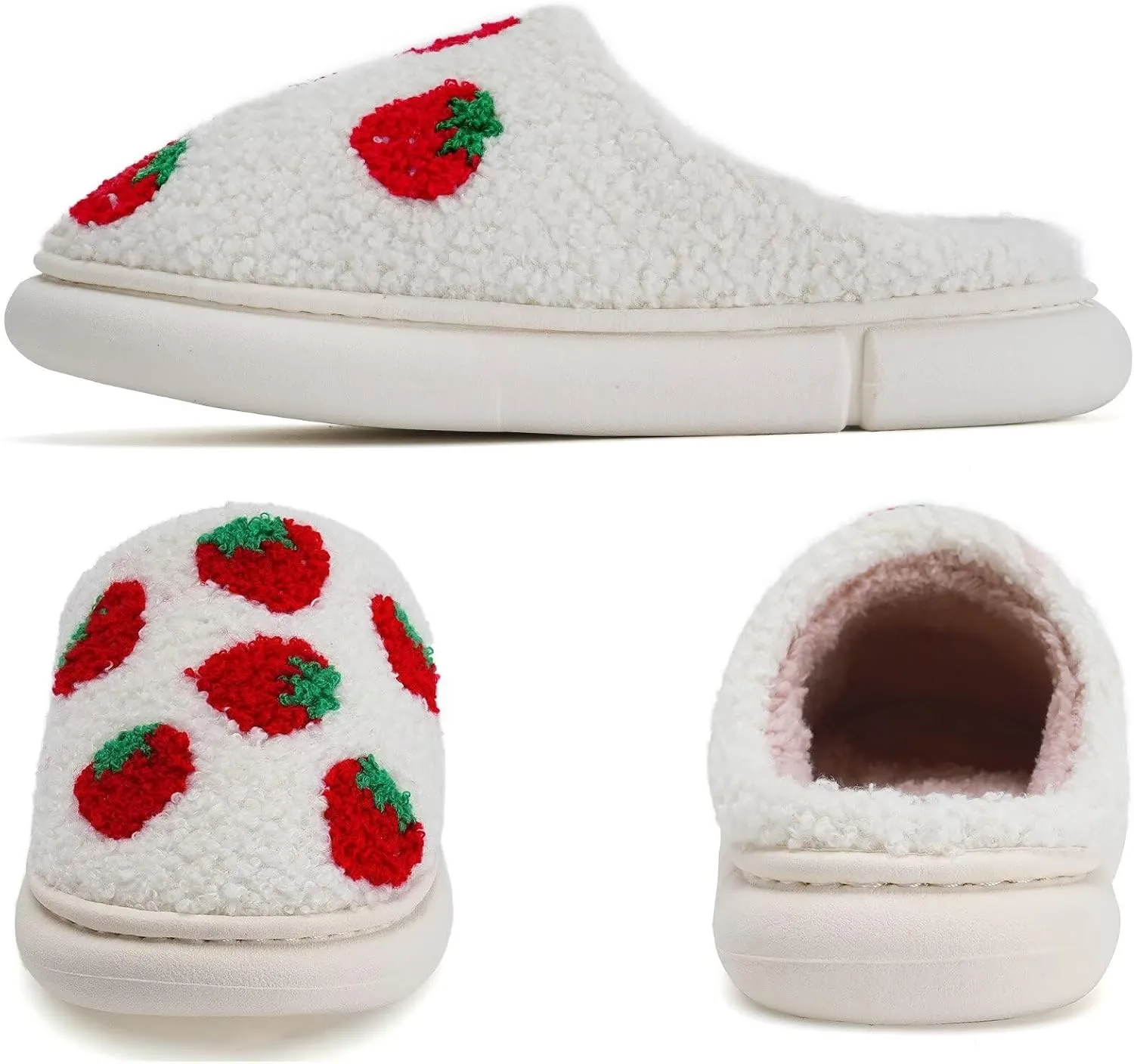 WateLves Women's Pillow Warm Memory Foam Slippers Comfortable Cute House Shoes Lightweight Fuzzy Christmas Slippers