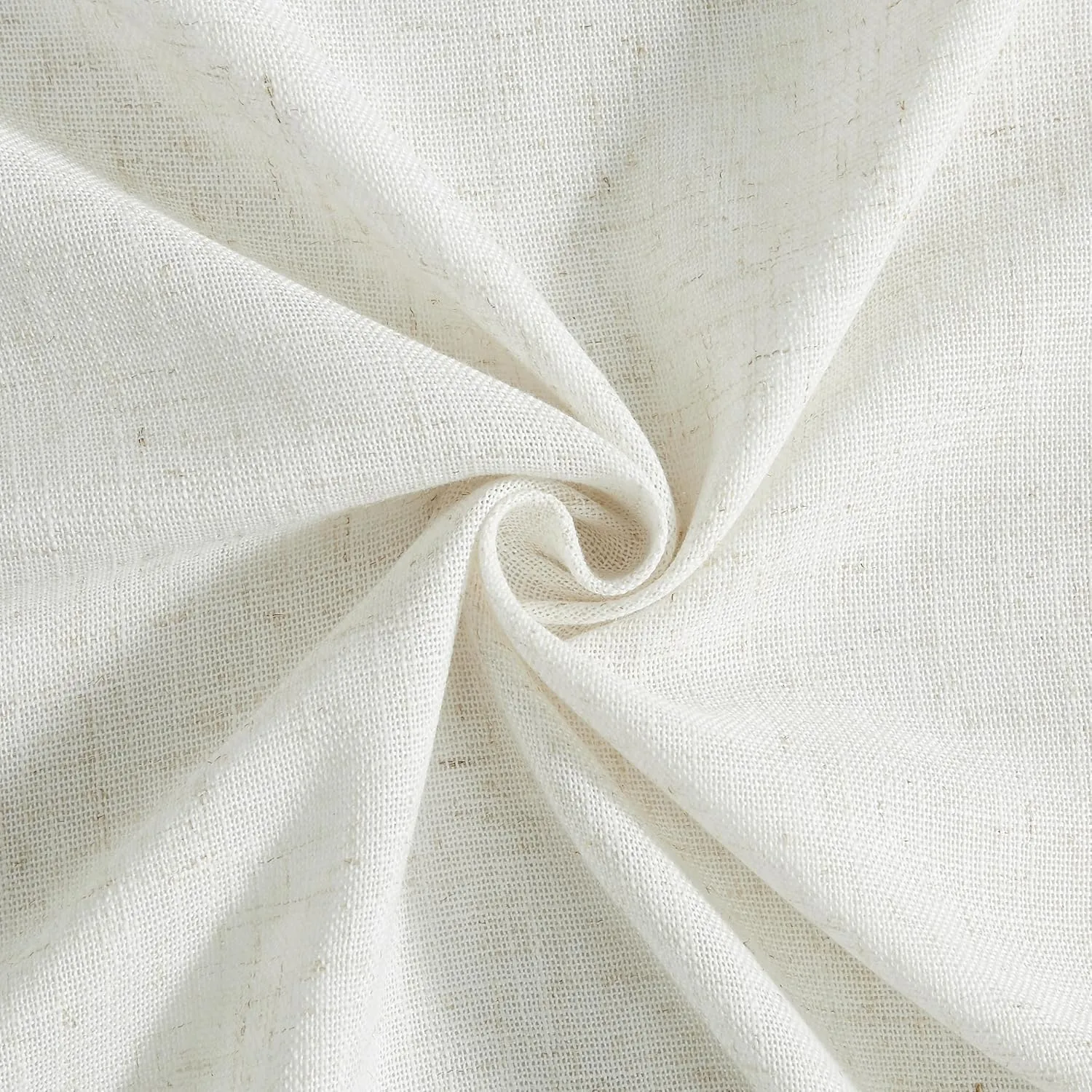 WEST LAKE Short Bailey Natural Pinch Pleated Light Filtering Curtain Panels,Linen Blended Farmhouse Drapes with Back Tabs,Neutral Semi Sheer Window Treatment Used for Bedroom Living Room,42" Wx72 Lx2