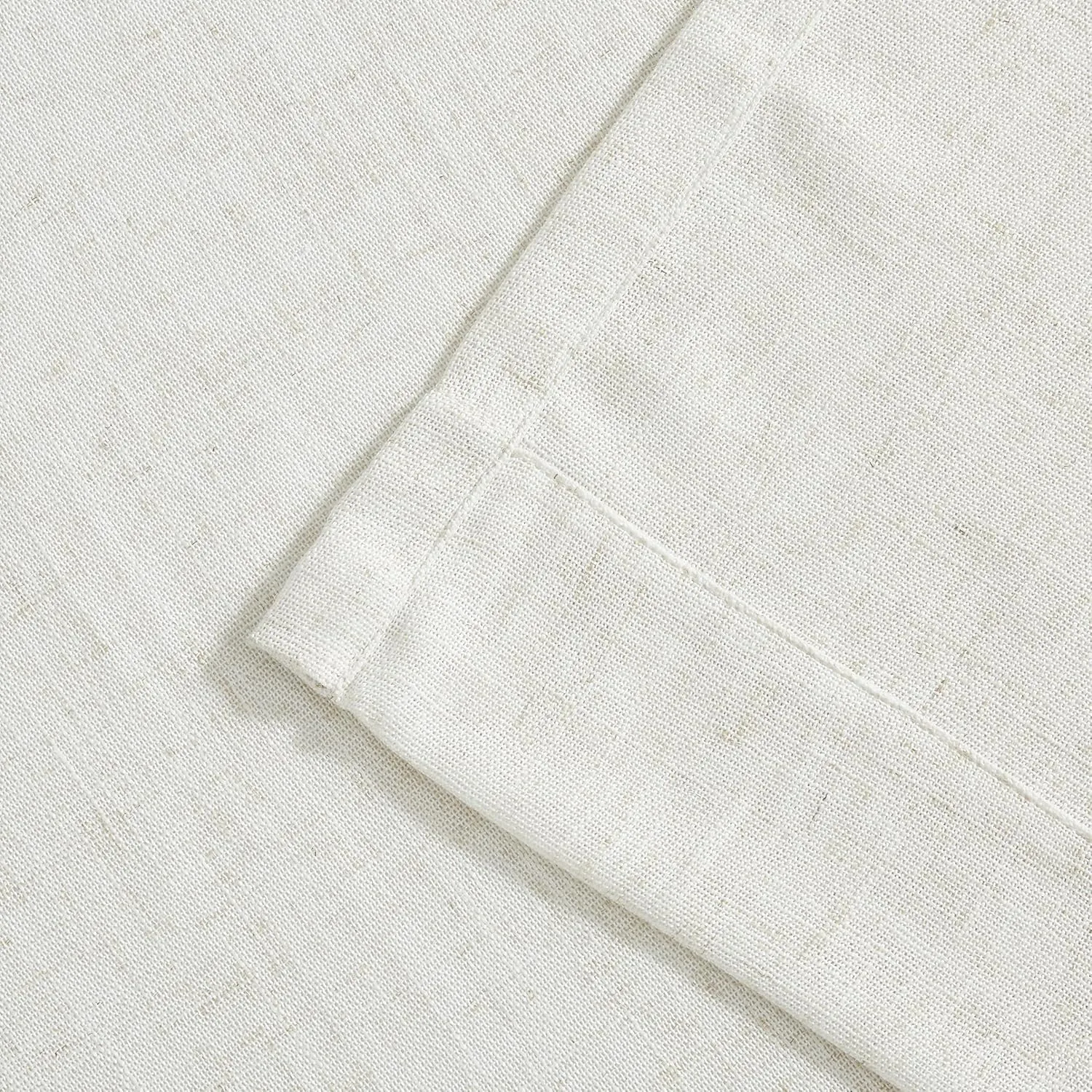 WEST LAKE Short Bailey Natural Pinch Pleated Light Filtering Curtain Panels,Linen Blended Farmhouse Drapes with Back Tabs,Neutral Semi Sheer Window Treatment Used for Bedroom Living Room,42" Wx72 Lx2