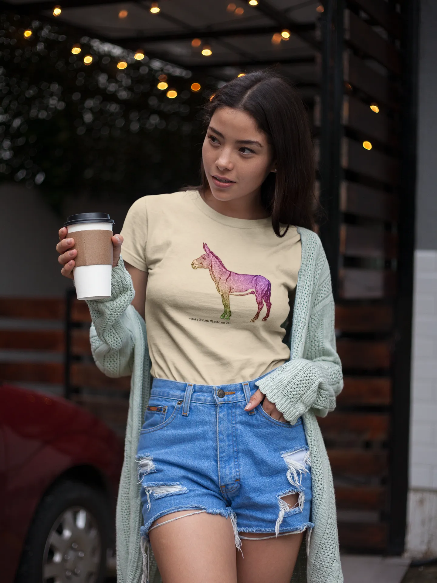 Western Rainbow Mule Tee
