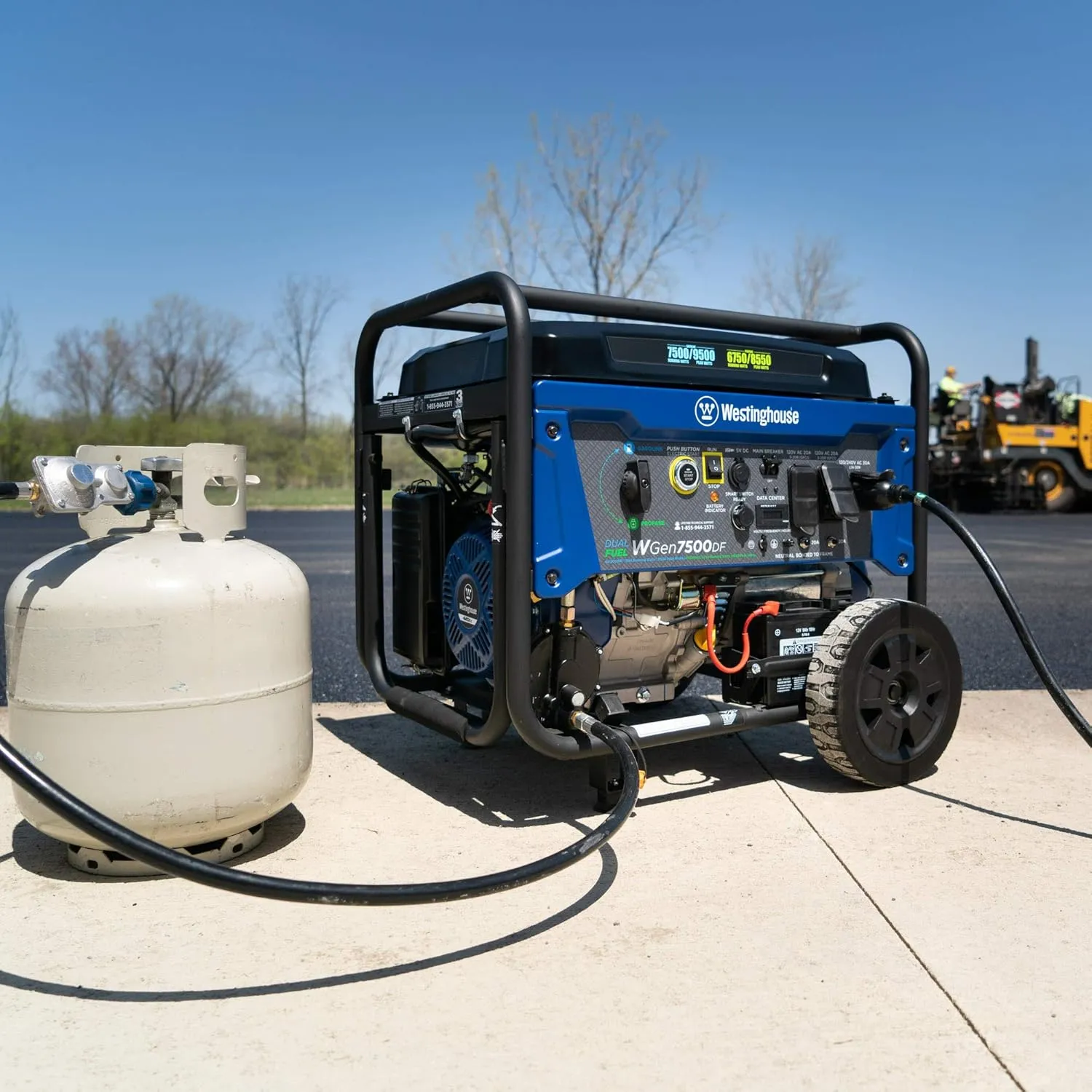 Westinghouse 9500 Peak Watt Dual Fuel Home Backup Portable Generator, Remote Electric Start, Transfer Switch Ready, Gas & Propane Powered