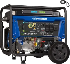 Westinghouse 9500 Peak Watt Dual Fuel Home Backup Portable Generator, Remote Electric Start, Transfer Switch Ready, Gas & Propane Powered