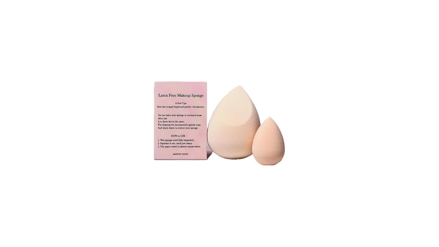 WetBeautyblender® | Latex Free Original Blender Makeup Sponge | Blend Liquid Foundations, Powders and Creams | Streak Free Application | Vegan, Cruelty Free (Nude)