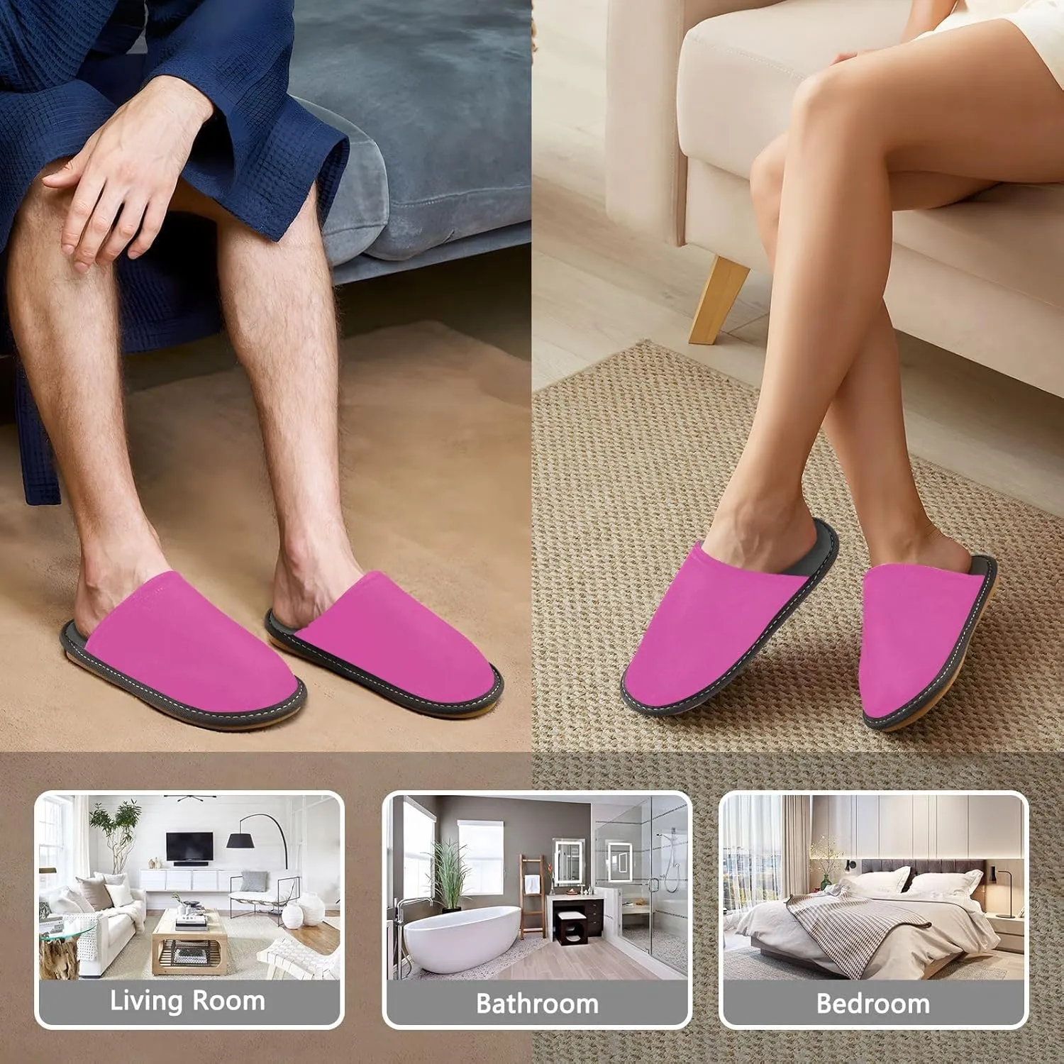 Wheat House Slippers for Women Men Non-Slip Comfortable Slippers