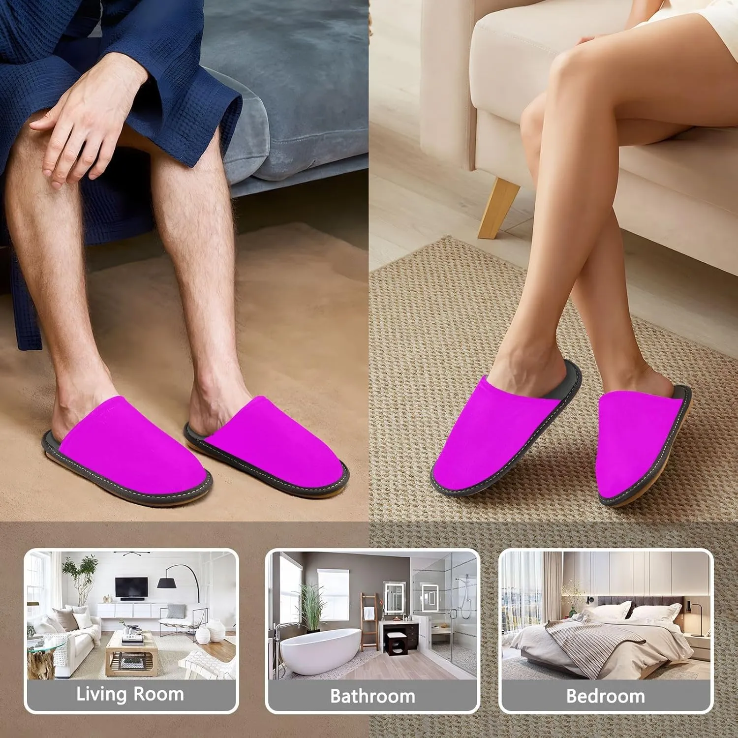 Wheat House Slippers for Women Men Non-Slip Comfortable Slippers