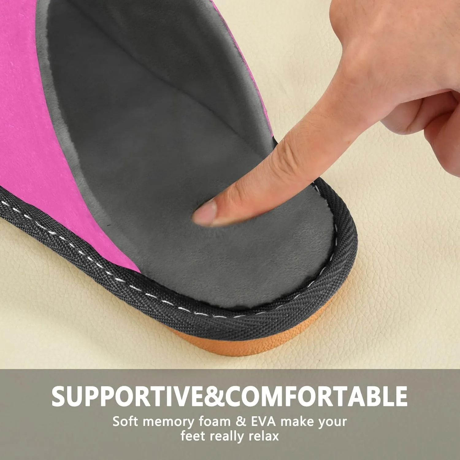 Wheat House Slippers for Women Men Non-Slip Comfortable Slippers