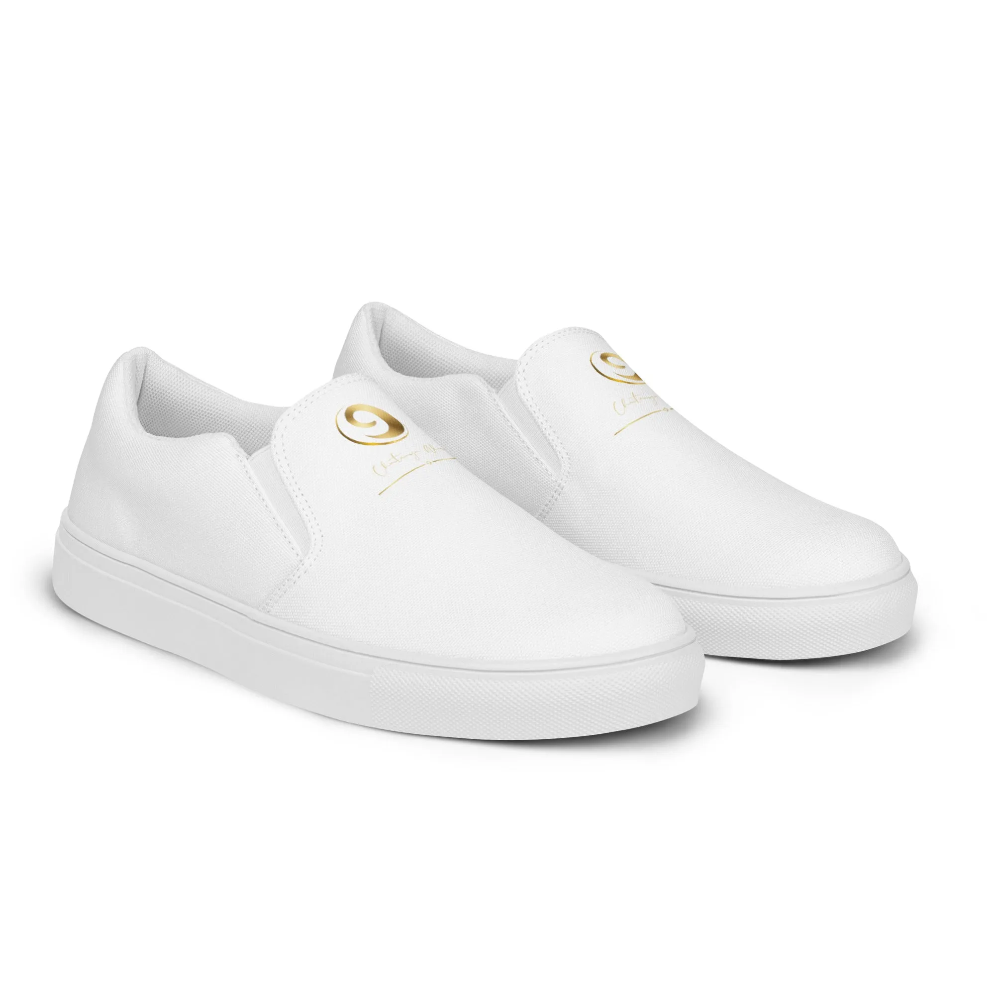 White Chaitanya Abara Women’s Slip-on Canvas Shoes